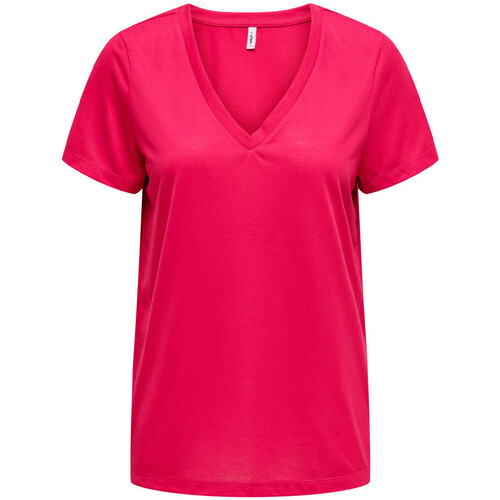 Kleidung Damen T-Shirts & Poloshirts Only 15320372 Rosa