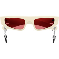 Uhren & Schmuck Sonnenbrillen Gucci GG1634S 006 Sonnenbrille mit Umhängeband Schwarz