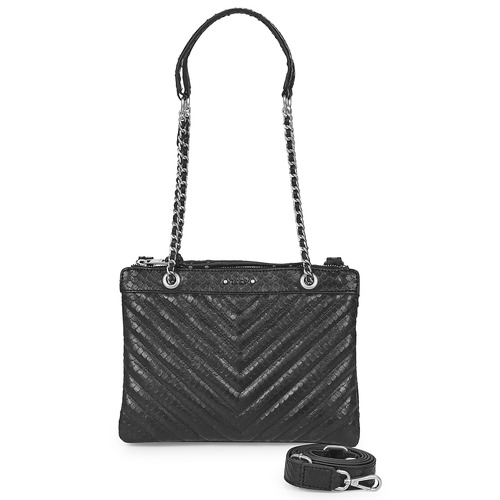 Taschen Damen Umhängetaschen Ikks 1440 REPORTER SNAKE Schwarz