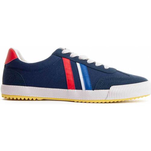 Schuhe Herren Sneaker Low Leindia 87202 Blau