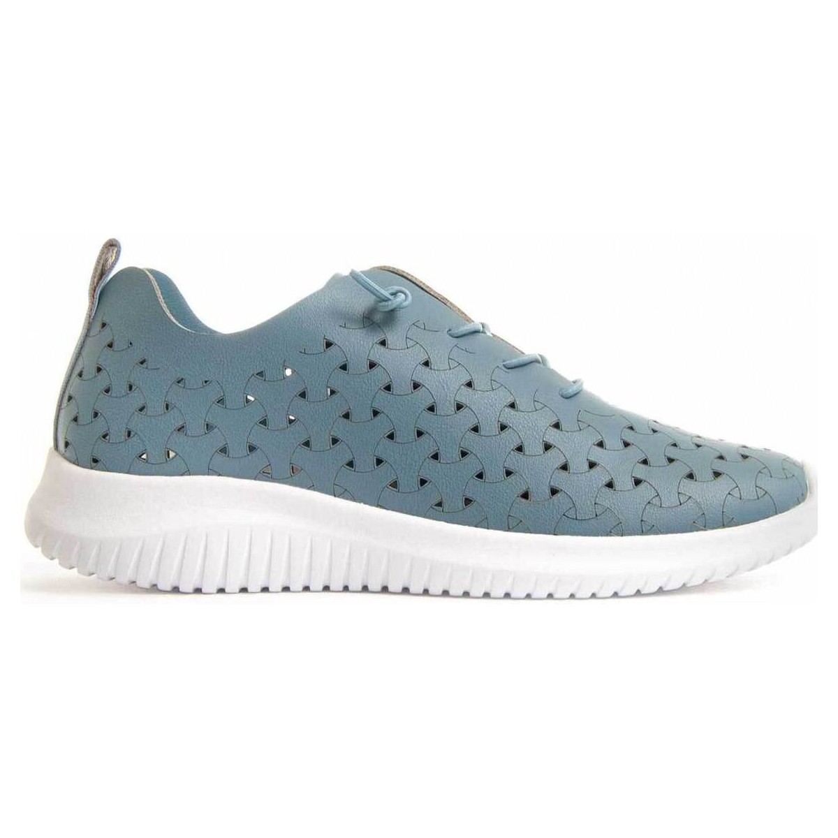 Schuhe Damen Sneaker Low Leindia 87211 Blau