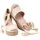 Schuhe Damen Leinen-Pantoletten mit gefloch Macarena 32995 BEIGE