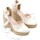 Schuhe Damen Leinen-Pantoletten mit gefloch Macarena 32997 BLANCO