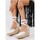 Schuhe Damen Leinen-Pantoletten mit gefloch Macarena 32997 BLANCO