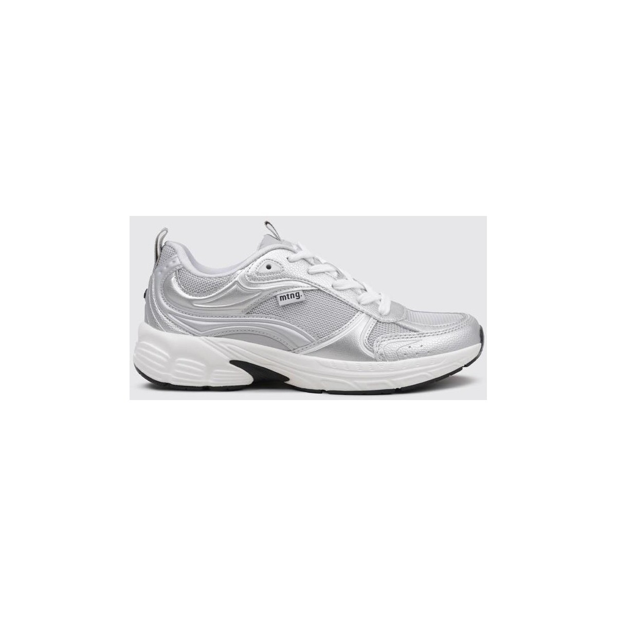 Schuhe Damen Sneaker Low MTNG 60438 Silbern