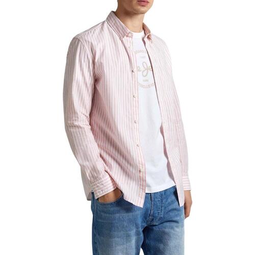 Kleidung Herren Langärmelige Hemden Pepe jeans  Rosa