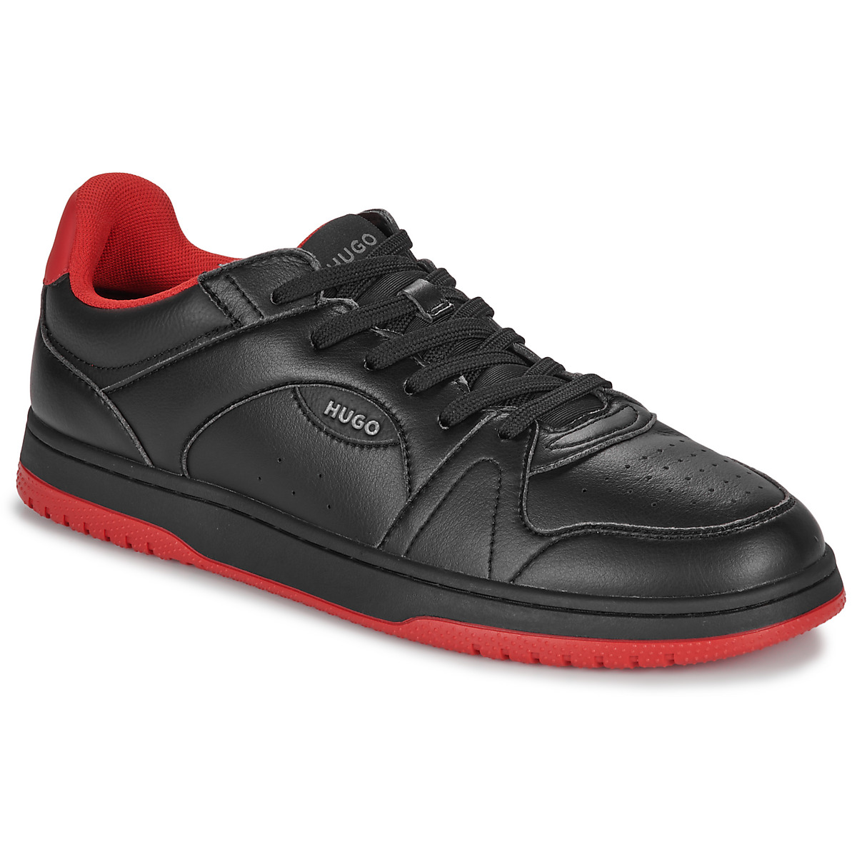 Schuhe Herren Sneaker Low HUGO Hadrian_Tenn_pugr Schwarz / Rot