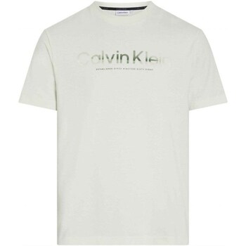 Kleidung Herren Langärmelige Polohemden Calvin Klein Jeans K10K112497 Weiss
