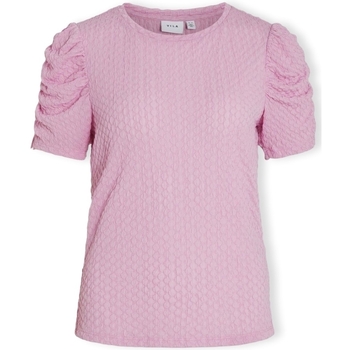 Kleidung Damen Tops / Blusen Vila Noos Top Anine S/S - Pastel Lavender Rosa
