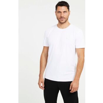 Kleidung Herren T-Shirts & Poloshirts Guess M3Y45 KBS60 TECH TEE-G011 PURE WHITE Weiss