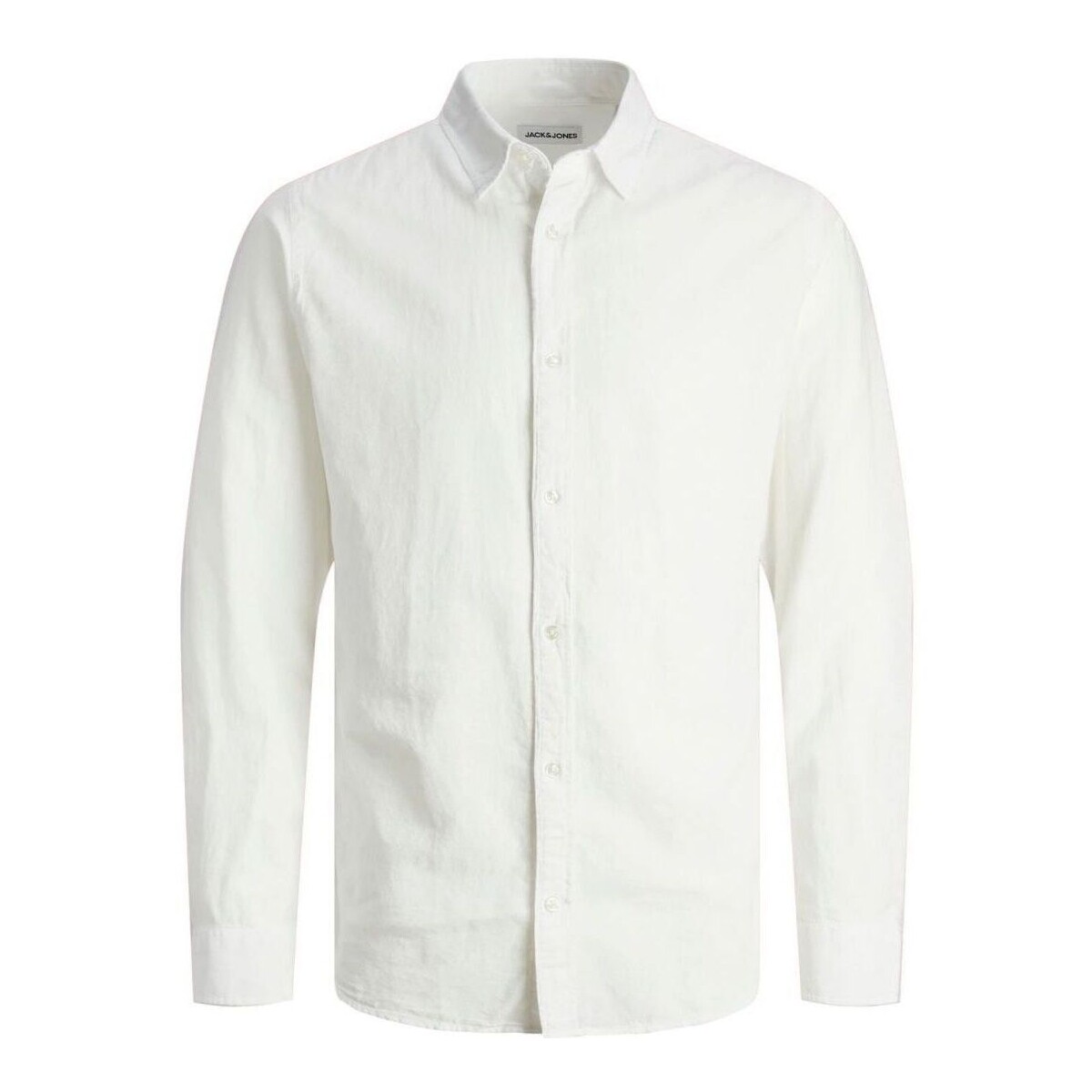 Kleidung Jungen Langärmelige Hemden Jack & Jones 12248936 LINEN SHIRT-WHITE Weiss
