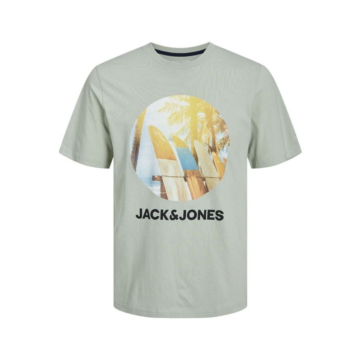 Kleidung Jungen T-Shirts & Poloshirts Jack & Jones 12249870 NAVIN-DESERT SAGE Grün