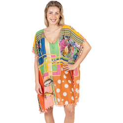 Kleidung Damen Pareo Isla Bonita By Sigris Poncho Multicolor