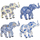 Home Statuetten und Figuren Signes Grimalt Elefant Abbildung 4 Einheiten Blau