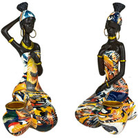 Home Statuetten und Figuren Signes Grimalt Abbildung Afrikaner Frau 2 Uni. Braun