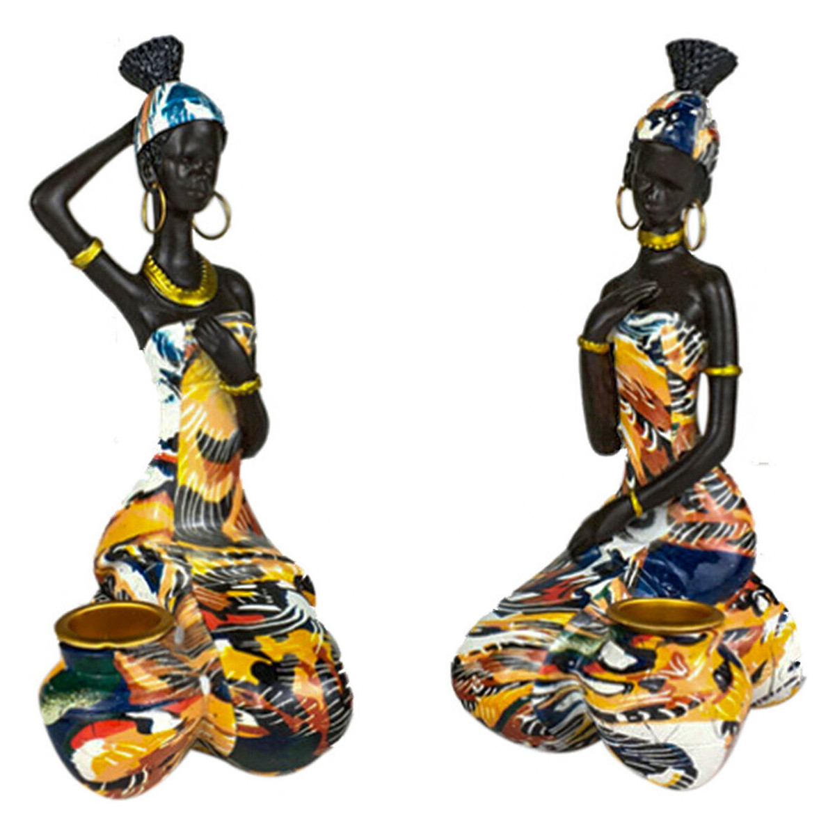 Home Statuetten und Figuren Signes Grimalt Abbildung Afrikaner Frau 2 Uni. Braun