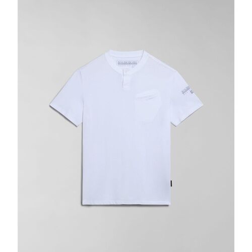 Kleidung Herren T-Shirts & Poloshirts Napapijri S-MELVILLE NP0A4HQL-002 BRIGHT WHITE Weiss
