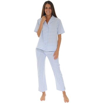 Kleidung Damen Pyjamas/ Nachthemden Pilus ELISA Blau