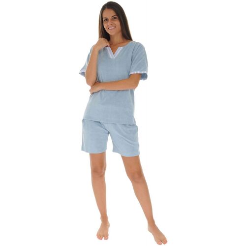 Kleidung Damen Pyjamas/ Nachthemden Pilus DETENTE   ELINE Blau