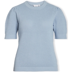 Kleidung Damen Tops / Blusen Vila Noos Dalo Knit S/S - Kentucky Blue Blau
