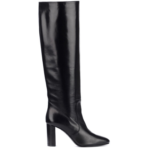 Schuhe Damen Klassische Stiefel Via Roma 15 Stiefel mit Absatz  aus schwarzem Leder Other