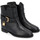 Schuhe Damen Ankle Boots Via Roma 15 Stiefelette  aus schwarzem Leder mit Other