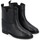 Schuhe Damen Ankle Boots Via Roma 15 Stiefelette  aus schwarzem Leder mit goldenen Other