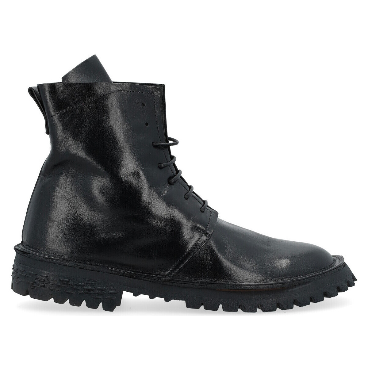 Schuhe Boots Moma Schnürstiefelette von Mann  in schwarzem Leder Other