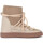 Schuhe Damen Ankle Boots Inuikii Stiefelette  Classic Wedge aus beigem Wildleder Other