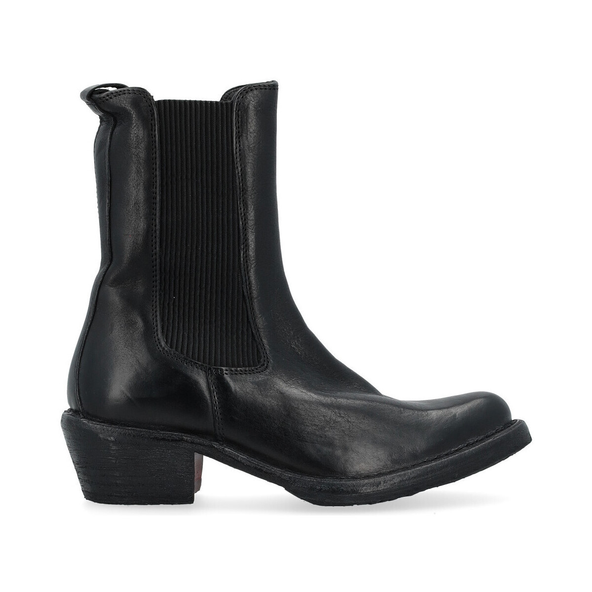Schuhe Damen Ankle Boots Moma Texano  in schwarzem Leder Other
