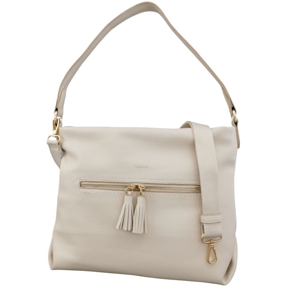 Taschen Damen Handtasche Gabor Mode Accessoires Anthina, Hobo bag, off white 010485 Beige