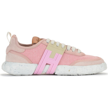 Schuhe Damen Sneaker Hogan Sneaker  -3R in rosa-beigem Leinen Other
