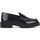 Schuhe Damen Slipper Hogan Mokassin aus schwarzem Leder  H543 Other