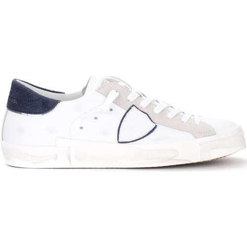 Schuhe Sneaker Philippe Model Sneaker  Paris X aus weißem Leder mit blauen Other