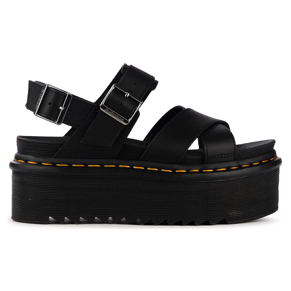 Schuhe Damen Sandalen / Sandaletten Dr. Martens Sandale  Voss II Quad aus schwarzem Leder Other
