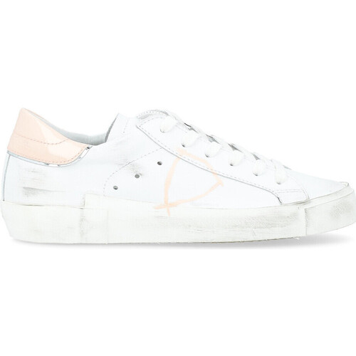 Schuhe Damen Sneaker Philippe Model Sneaker  Paris X aus weißem Leder mit rosa Other