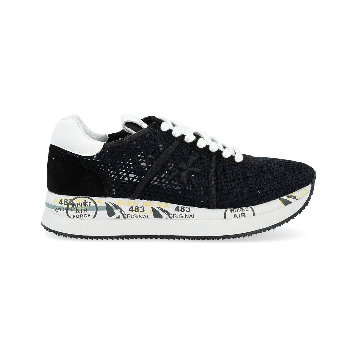 Schuhe Damen Sneaker Premiata Sneaker  Conny 6347 aus schwarzem Leder und Other
