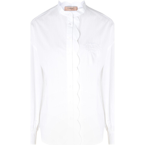 Kleidung Damen Hemden Twin Set Hemd  gepufft in weißer Baumwolle Other