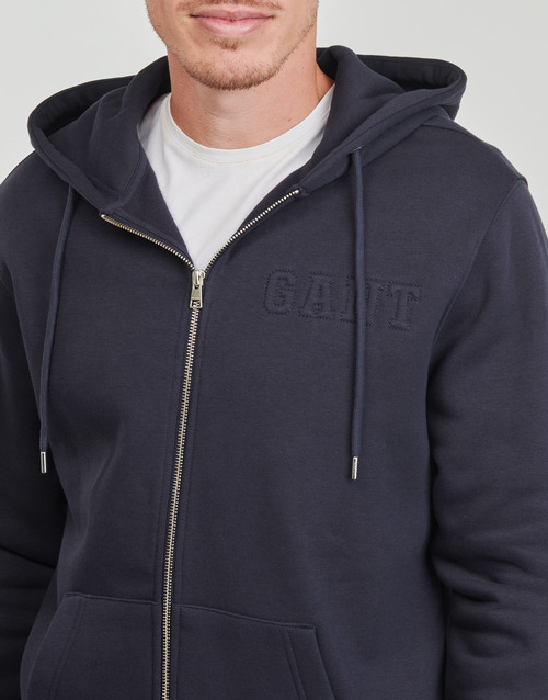 Gant EMBOSSED FULL-ZIP HOODIE Marine