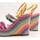 Schuhe Damen Leinen-Pantoletten mit gefloch Exé Shoes  Multicolor