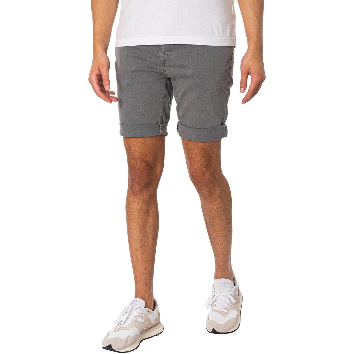 Kleidung Herren Shorts / Bermudas Replay Tapered Denim Shorts Grau
