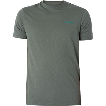 Kleidung Herren T-Shirts EAX Brust-Logo T-Shirt Grün