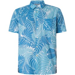 Kleidung Herren Kurzärmelige Hemden Barbour Cornwall Sommer-Kurzarmhemd Blau