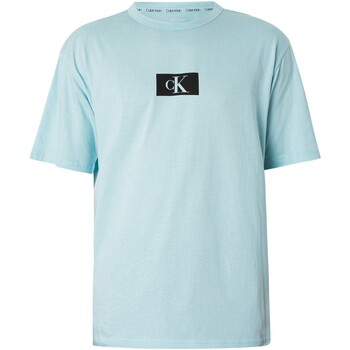 Kleidung Herren Pyjamas/ Nachthemden Calvin Klein Jeans Lounge-T-Shirt mit Box-Logo Blau