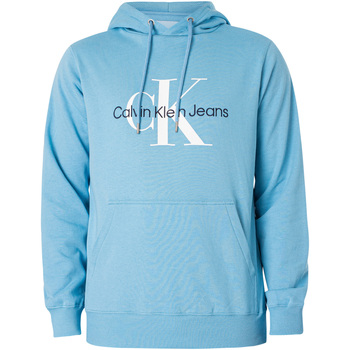 Kleidung Herren Sweatshirts Calvin Klein Jeans Saisonaler Monologo-Pullover-Hoodie Blau