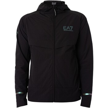 Kleidung Herren Trainingsjacken Emporio Armani EA7 Leichte Jacke mit Logo Schwarz