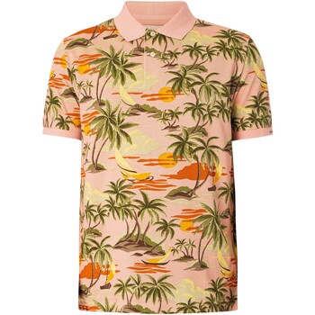 Kleidung Herren Polohemden Gant Poloshirt mit Hawaii-Print Rosa