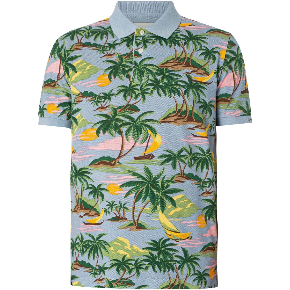 Kleidung Herren Polohemden Gant Poloshirt mit Hawaii-Print Blau