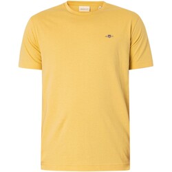 Kleidung Herren T-Shirts Gant Normales Schild-T-Shirt Gelb