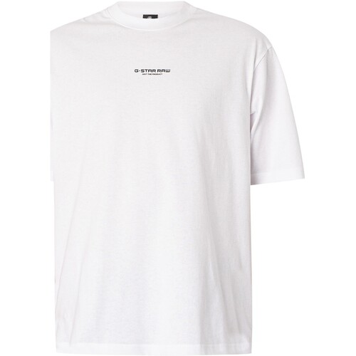 Kleidung Herren T-Shirts G-Star Raw Kastenförmiges T-Shirt mit mittlerer Brust Weiss